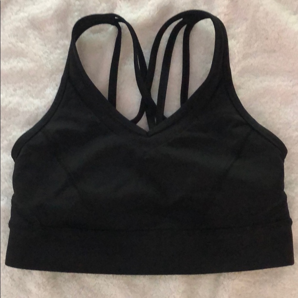 Lululemon black strappy bra
